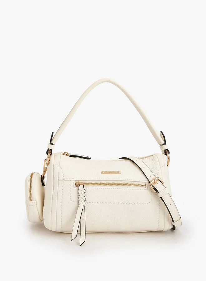 Celeste Textured Shoulder Bag With Pouch